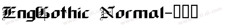 EngGothic Normal字体转换
